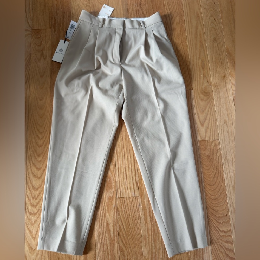 Aritzia Wool Cream Trousers Pants